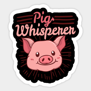 Pig Whisperer Farmer Sticker